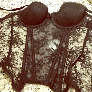 H&M Black Lingerie Corset 6